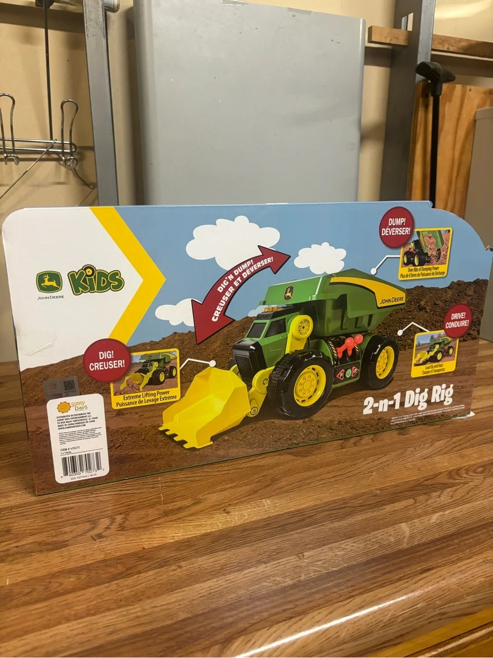 John Deere Kids 2-in-1 Dig Rig Toy - Green & Yellow